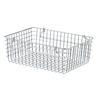 霜山不锈钢收纳筐镂空网格收纳篮金属可叠加衣服杂物零食储物篮