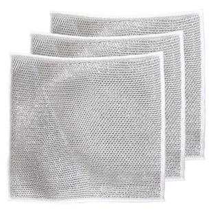 钢丝洗碗布清洁金属抹布网格不沾油银丝抹布厨房洗碗洗锅清洗手套