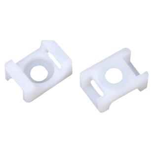 黑白马鞍固定座尼龙扎带电线卡子螺钉理线器孔座电缆线HC0-4缎带