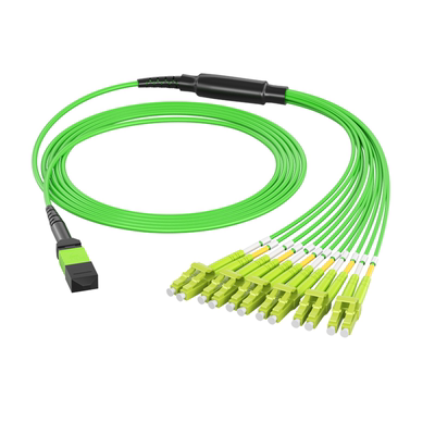 诺可信OM5 MPO-LC光纤跳线8芯12芯16芯24芯万兆多模100G/400G机房数据中心布线集束尾纤LSZH