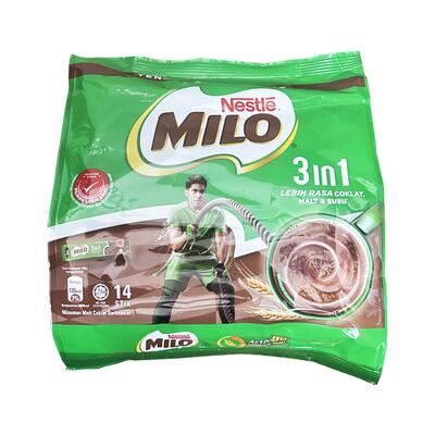 马来西亚进口Milo美禄可可粉三合一麦芽巧克力味早餐冲饮462g袋装