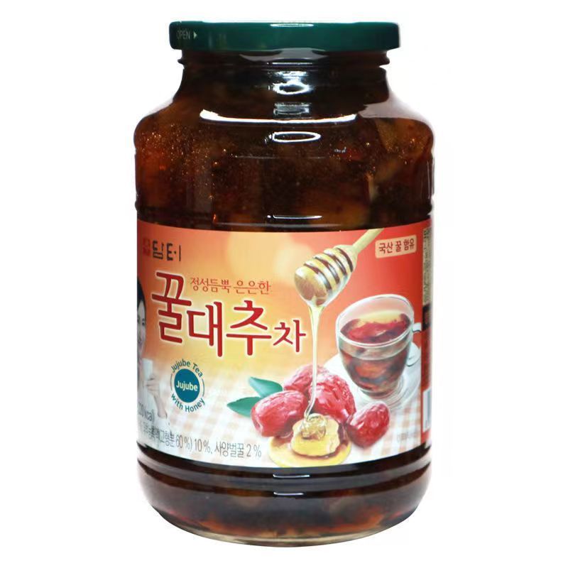 韩国进口丹特蜂蜜柚子茶大枣茶生姜茶果肉水果冲饮果茶浓浆1kg