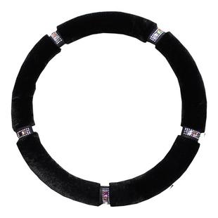 汽车方向盘套冬季毛绒女韩国可爱网红四季通用时尚冬天镶钻车把套