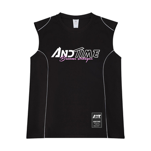 andtime美式运动坎肩拼接背心篮球健身无袖冰凉速干训练跑步国潮