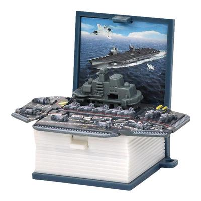 六一儿童礼物3D立体折叠爆弹书钥匙扣航空母舰钥匙扣解压创意玩具