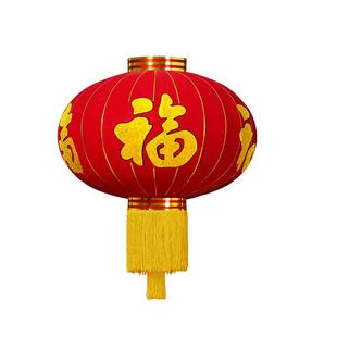 大红灯笼户外防水防晒长廊物业植绒布户外大门口新年春节福字灯笼