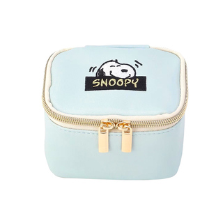 sun-star太阳星PEANUTS花生漫画复古主题限定系列史努比主题印花方型拉链中包文具化妆数码包收纳包