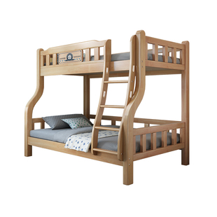全实木上下床橡胶木两层床多功能上下铺成人儿童双层高低床子母床