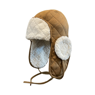 韩版中大童雷锋帽子麂皮绒男女儿童保暖护耳帽冬季户外飞行员冷帽