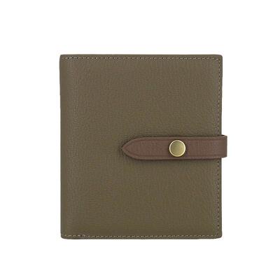 927山羊皮搭扣钱包简约女士卡包