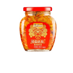 乌江300g红油炸菜瓶装下饭菜涪陵微辣红油榨菜丝轻盐开味佐餐咸菜
