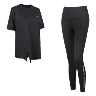 大码宽松速干运动上衣女夏新款胖mm200斤薄款透气T恤跑步健身套装