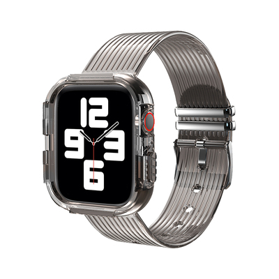 适用iwatch7表带冰川透明苹果