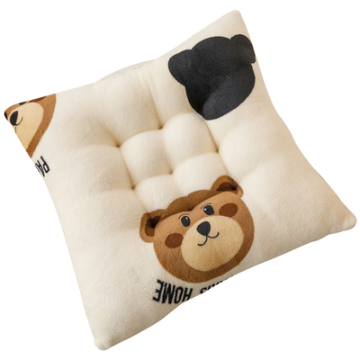 棉小姐毛绒坐垫加厚学生教室椅垫