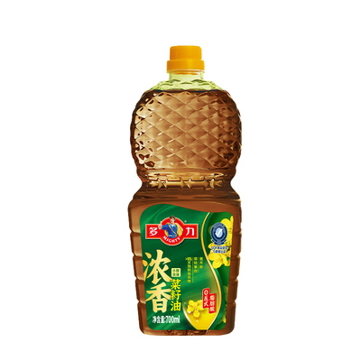 多力浓香菜籽油700ml*2物理压榨