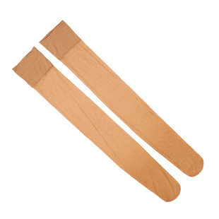 12D薄款闪光丝袜女宽罗口黑丝长筒袜性感珠光闪闪白丝过膝大腿袜