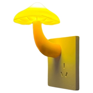 感光小夜灯 插电式卧室睡眠灯床头灯氛围感情调自动暖光可爱温馨