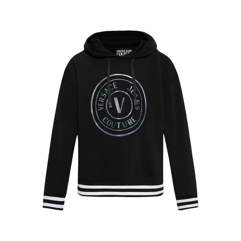 【自营】Versace Jeans Couture男士棉质宽松版加绒连帽运动衫