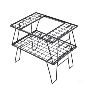 柯曼IGT茶桌双层铁网桌模块化多层可拓展烧烤桌DIY野餐露营折叠桌