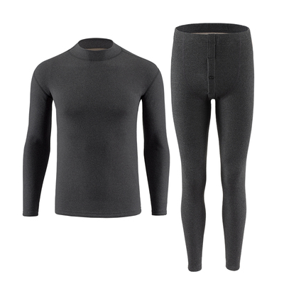中高领男士德绒发热保暖内衣套装