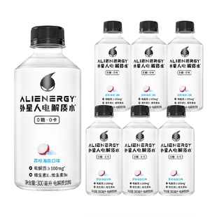 【下拉点详情】外星人电解质水荔枝海盐口味300mL×6瓶0糖0卡饮料