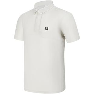 FILA 斐乐短袖衫男2024夏季新款户外运动休闲翻领透气T恤梭织上衣