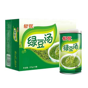 银鹭绿豆汤370g*12罐粥消暑解渴