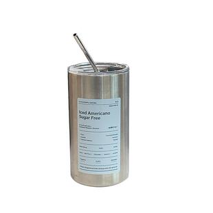 原创设计小众咖啡随行杯保温水杯带吸管600ml简约不锈钢便携杯子