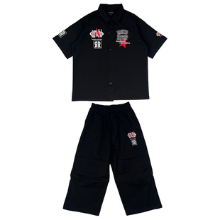 乐咪酷街舞儿童潮服酷帅嘻哈童装炸街女孩套装hiphop街舞服装男童