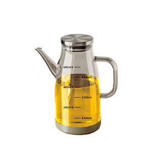 厨房家用玻璃油壶油瓶酱油醋调料瓶装油的容器不易挂油不锈钢油罐