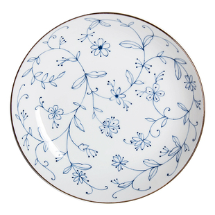 线唐草陶瓷餐具套装家用简约菜盘日式网红米饭碗凉菜碟子