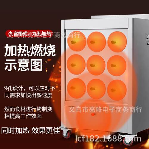 新款不锈钢烤地瓜机商用摆摊电热燃气碳烤地瓜炉子烤雪梨红薯烤箱