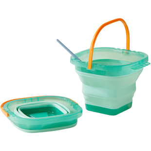 米娅折叠水桶硅胶洗笔筒3L画画水桶水粉丙烯油画水彩写生便携美术生画画水桶可伸缩加厚洗笔工具