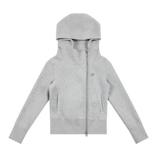 FDR官方店 斜拉链高领连帽卫衣外套女春季大翻领辣妹修身开衫上衣