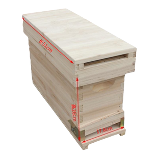 蜜蜂交尾箱三框育王箱 杉木蜂箱烘干不煮蜡育王产卵迷你小型蜂箱