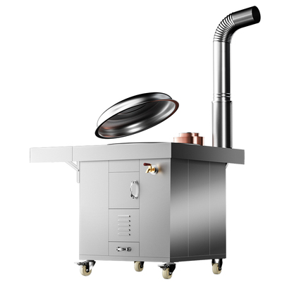 有甜不锈钢柴火灶家用烧木柴农村移动柴火炉户外地锅灶台无烟炉具