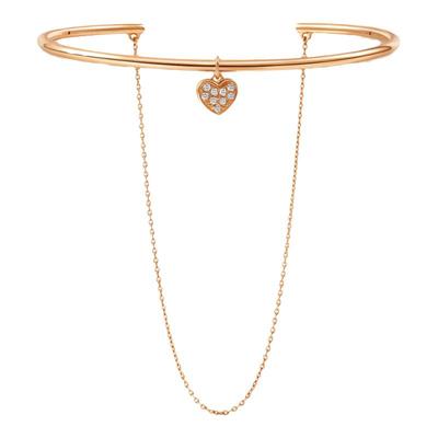 周生生玫瑰金钻石手镯