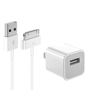 适用苹果4S充电线宽口老式充电头5S/6S/7P/8P充电器老式ipad2平板电脑iPad3快充套装a1395一代正品12W大头