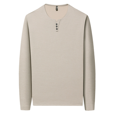 高端长袖v领t恤男士潮流休闲卫衣
