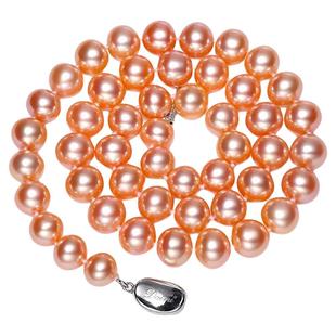 假一赔十正品纯天然淡水珍珠项链10-11mm圆形白色强光送妈妈婆婆