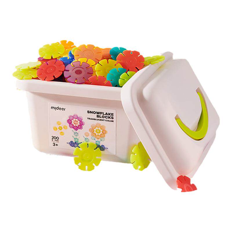 弥鹿儿童益智雪花片宝宝拼装玩具