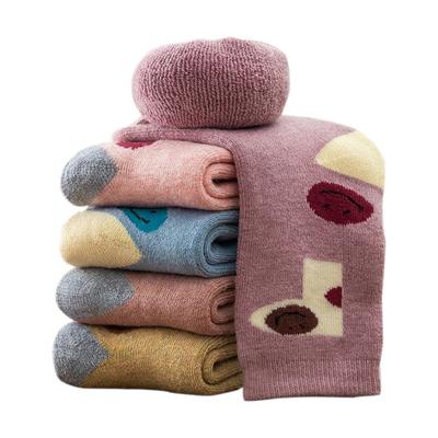 加厚加绒儿童袜子秋冬季中筒袜