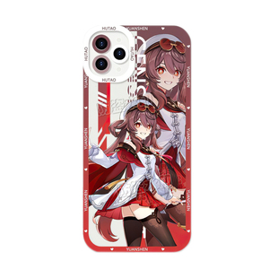 原神手机壳新年胡桃宿雪桃红香菱岁夜欢哗适用苹果16保护套软iphone14小米15二次元红米k80华为m70vivoiQOO13