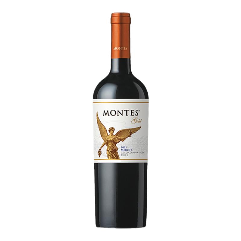 MONTES蒙特斯正品智利原瓶进口珍酿金天使梅洛干红葡萄酒红酒送礼