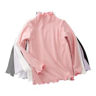 女童打底衫宝秋冬款儿童潮流德绒保暖长袖T恤百搭上衣半高领新款