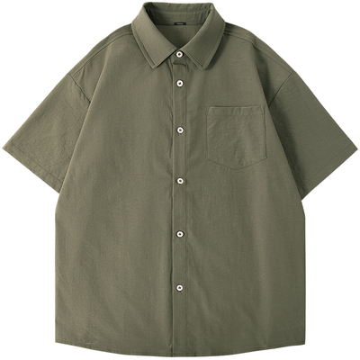 名创优品冰丝短袖衬衫