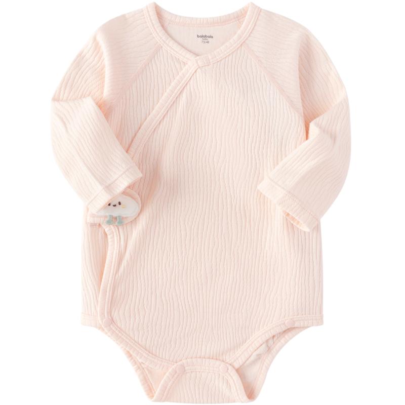 巴拉巴拉新生儿衣服宝宝包屁衣三角衣2025新款两件装全棉清新洋气