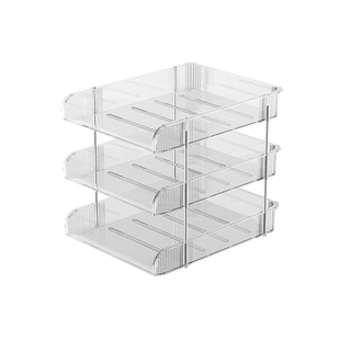 桌面书架置物架收纳盒亚克力书本办公室文件学生儿童书桌分层多层