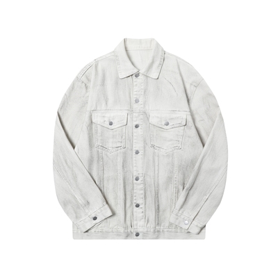 潮牌美式复古工装休闲牛仔夹克