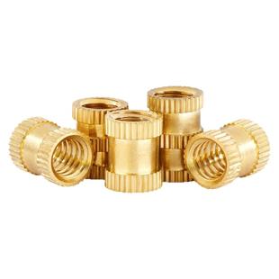 注塑铜螺母铜嵌件铜镶件铜花母英制通孔盲孔滚花预埋螺母双向导角